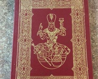 Rubaiyat of Omar Khayyam rendered in English verse by Edward Fitzgerald, Illustrated by Arthur Szyk, The Easton Press The 100 Greatest Books Ever Written, Collector's Edition Bound in Genuine Leather, 1976.  
