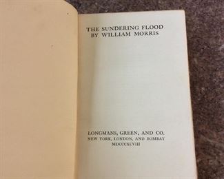 The Sundering Flood by William Morris, Longmans, Green, and Co., 1898.