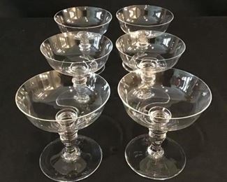 Set of 6 Baccarat Provence Champagne Glasses