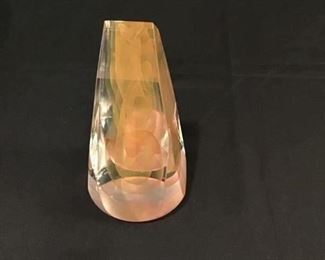 Vintage Art Glass by Edward Nesteruk, Signed, 7" H.
