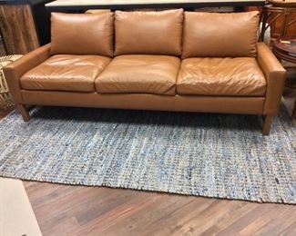 Leather Couch, 7' L. 