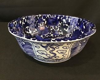 Blue and a White China Bowl