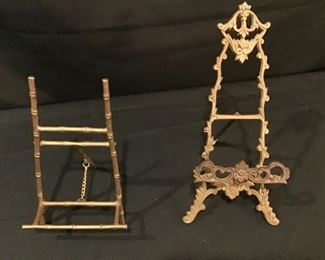 Vintage Brass Table Top Easels 