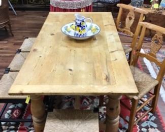 36” Wide x 72” Long  x 29” Height Farm Table with Baluster Legs 