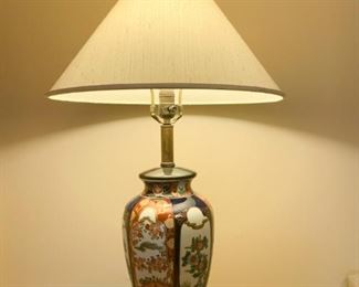 Lot #802 - $125 - Japanese Imari Porcelain Table Lamp (31" H)