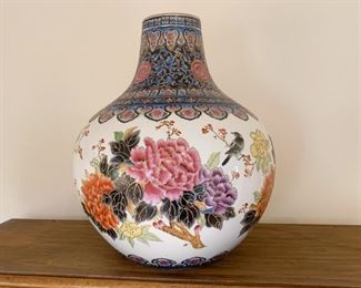 Lot #834 - $500 - Large Cloisonne Vase (17" D x 21" H)