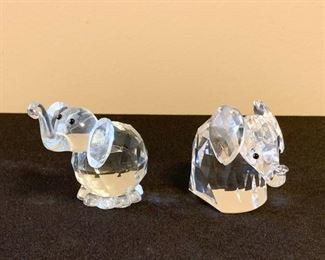 Lot #860 - $35 - Lot of 2 Crystal Elephant Miniatures