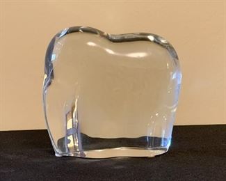 Lot #862 - $45 - Baccarat Crystal Modernist Elephant Paperweight, France