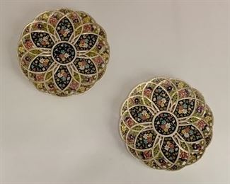 Lot #891 - $120 for Pair - Pair of Vintage Porcelain Plates (each approx. 14" dia)