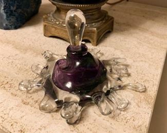 Art Glass Perfume Bottle - NOT Available for Online Purchase.  You must purchase at the sale.