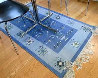 Small Flat Weave Area Rug - Blue - NOT Available for Online Purchase.  You must purchase at the sale.