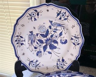 Blue & White Porcelain & Pottery (Plates, Platters, Bowls, Etc.) - NOT Available for Online Purchase.  You must purchase at the sale.