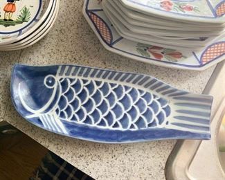 Pottery Fish Dish - NOT Available for Online Purchase.  You must purchase at the sale.
