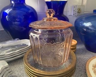 Depression Glass Canister - NOT Available for Online Purchase.  You must purchase at the sale.