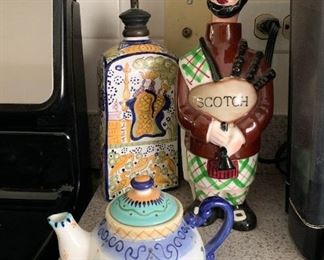 Pottery Bottle, Decanter, Teapot - NOT Available for Online Purchase.  You must purchase at the sale.