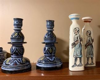 Pottery Candlesticks  - NOT Available for Online Purchase.  You must purchase at the sale.