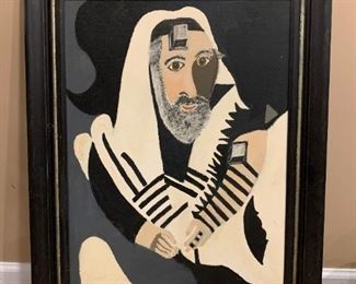 Framed Painting - Judaica - NOT Available for Online Purchase.  You must purchase at the sale.