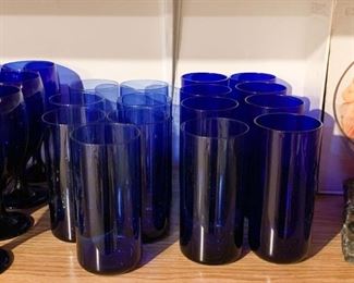 Cobalt Glasses / Glassware - NOT Available for Online Purchase.  You must purchase at the sale.