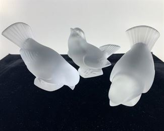 Lalique bird figurines