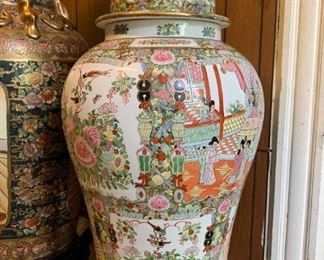 Lot #140 - $250 - Large Chinese Famille Rose Jar (32" H)