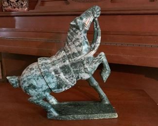 Lot #168 - $250 - Stone Carving / Sculpture of Horse (13" L x 3.25" W x 13" H)