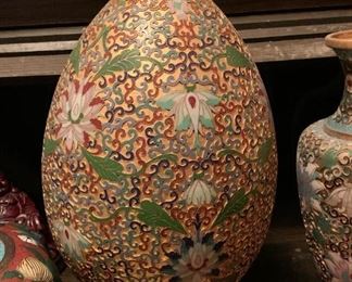 Lot #222 - $75 - Chinese Cloisonne Egg 