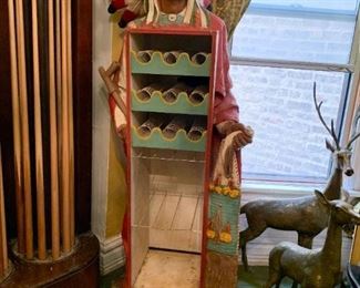 Lot #246 - $200 - Molded Resin Native American Indian Store Display Stand (tobacco?) - approx. 72" H