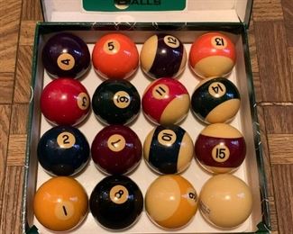 Lot #248 - $20 each - Belgian Aramith Billiard Ball Sets (10 boxes are SOLD, there are 7+ sets available)