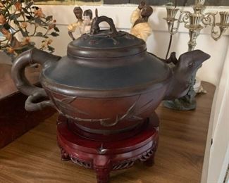 Lot #261 - $85 - Large Chinese Ceramic Teapot  