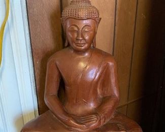 Wooden Buddha Statue (This items is NOT available online.  It must be purchased at the sale.)