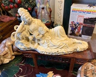 Resin Lounging Goddess Statue, Stand Sold Separately  (This items is NOT available online.  It must be purchased at the sale.)