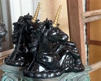 Ceramic Unicorn Statues (NOT available online.  Must be purchased at the sale.)