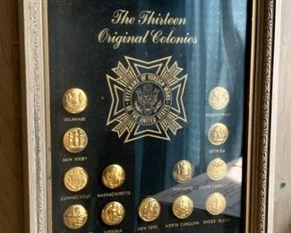 The Thirteen Original Colonies, Veterans of Foreign Wars Wall Hanging (NOT available online.  Must be purchased at the sale.)
