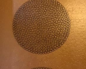 3pc Rustic Metal Wall Decor Circles 24in Diameter PT119