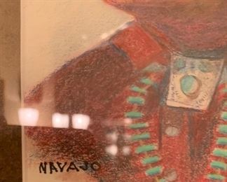 Original Art Navajo Native American Britton	19x17		PT130