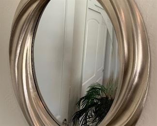 Contemporary Swirl Frame Mirror Silver Color	30x23x2.5in	HxWxD	PT135