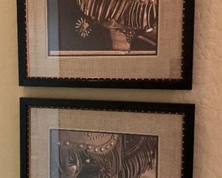 2pc Western Boot/Spur Pictures Framed	21x25in		PT136