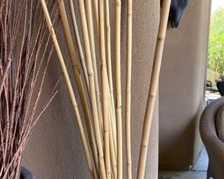 Outdoor decor pot with bamboo sticks	16”x33”tall		D714-35