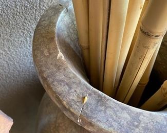 Outdoor decor pot with bamboo sticks	16”x33”tall		D714-35