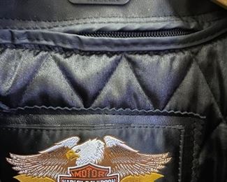 harley davidson usa men’s leather jacket size large	Size large		D714-42