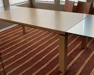 AS-IS Light Wood Contemporary Dining Table	30x42x79-100-122		PT244