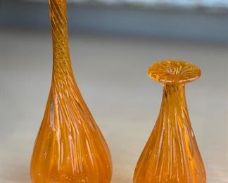 2pc Orange Bud Vase Decor	12in H & 8in H		PT255