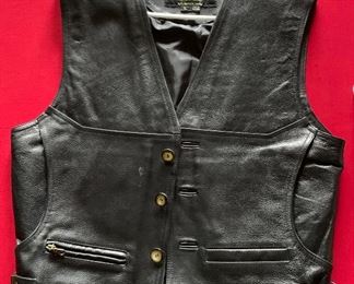 American Born Leather Vest	Lg		PT283