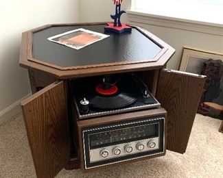 Unique Magnavox  Record Player/Radio cabinet-open
