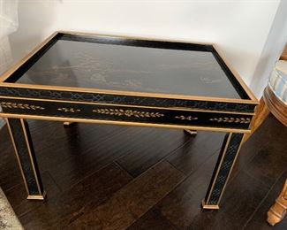 Oriental style small Coffee Table- black and gold