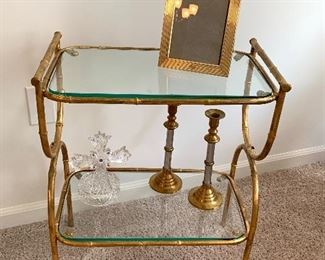 Brass and Glass end table