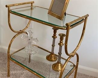 Brass and Glass end table