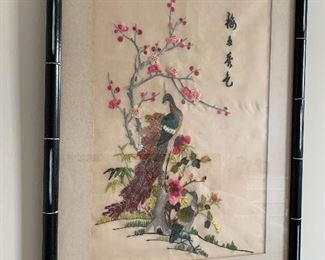 Embroidered Silk Art