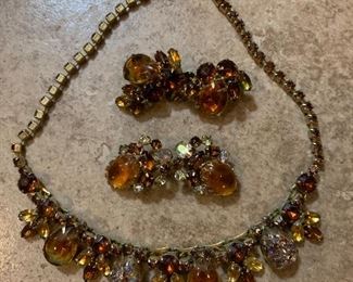 Vintage necklace and earrings