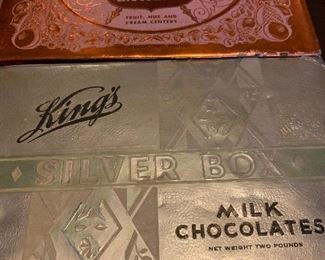Antique chocolate boxes